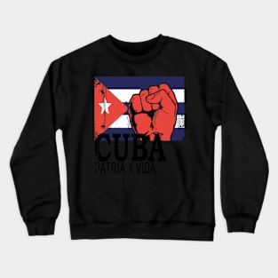 Cuba Flag Cuba Power Cuban Pride Vintage Crewneck Sweatshirt